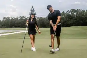Golfers playing at Hunter’s Green Country Club in Tampa, Florida