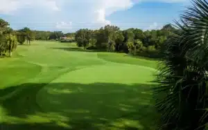 Golf green at Hunter’s Green Country Cub in Tampa, Florida